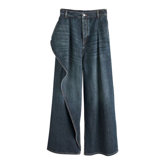 Christian Dior Women Draped Flared Jeans